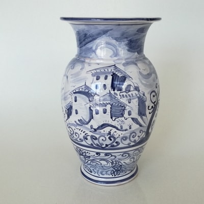 Italian Pottery Guarino Ceramic Flower Vase