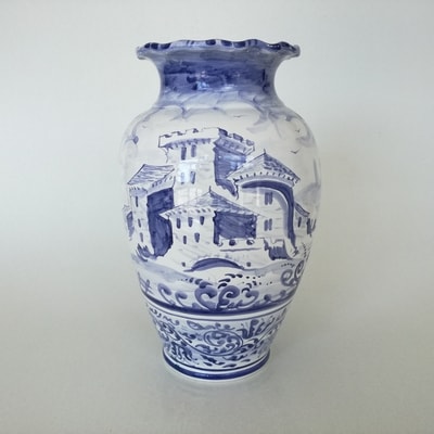 Italian Artistic Ceramic Ceramic Flower Vase