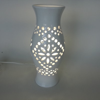 perforated ceramic lamp